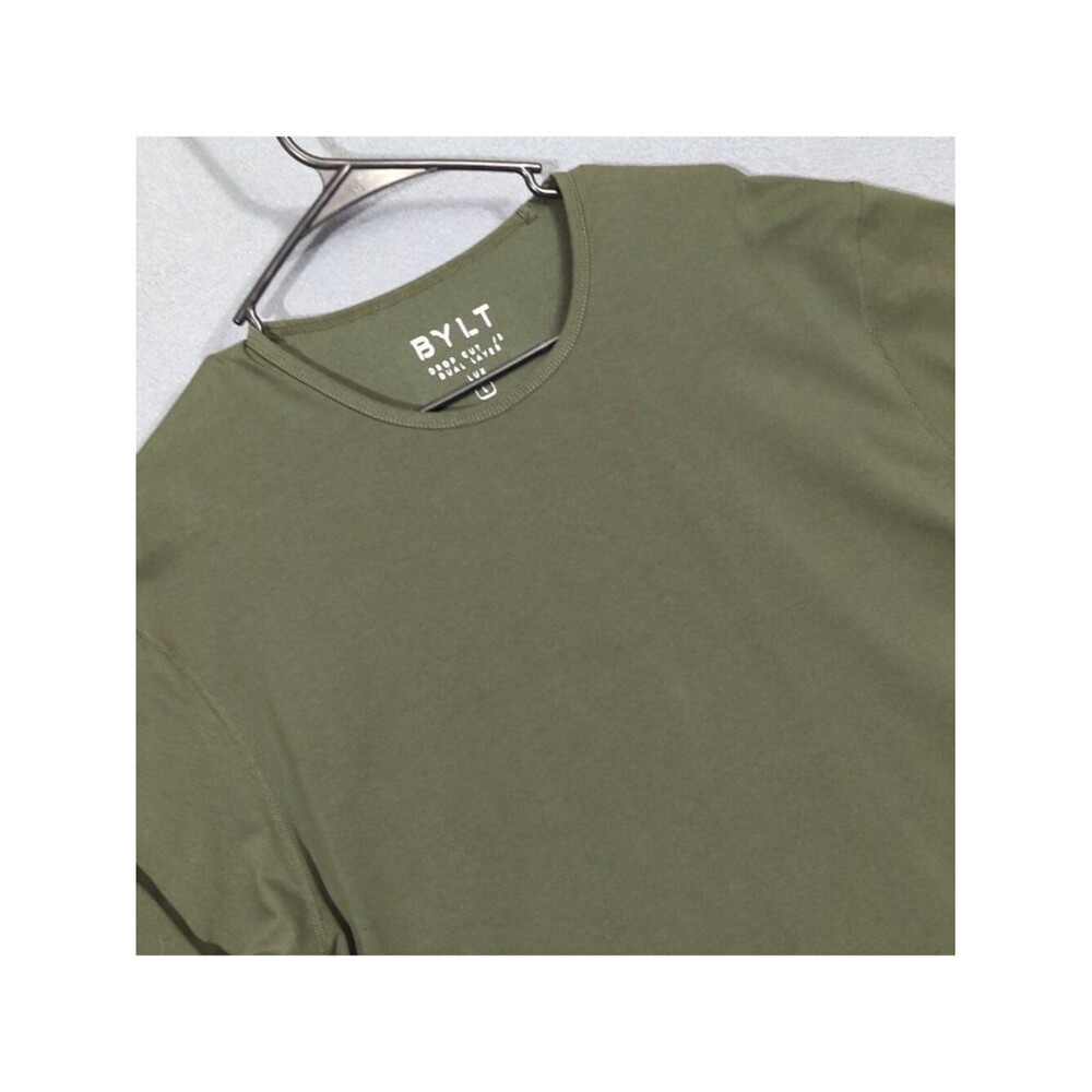 Bylt T-Shirt Men's L Green Thermal Drop Cut Long Sleeve Dual Layer Lux